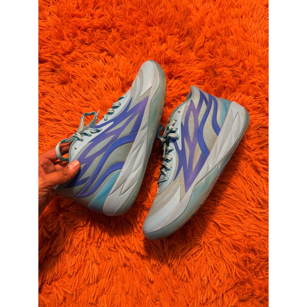 Puma MB.02 ROTY LaMelo Ball Blue Atoll Ultra Blue Basketball Shoes 10.5